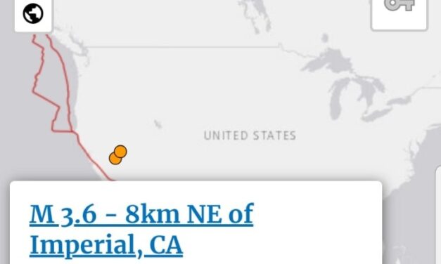 SE REGISTRA TEMBLOR DE 3.6 GRADOS EN MEXICALI