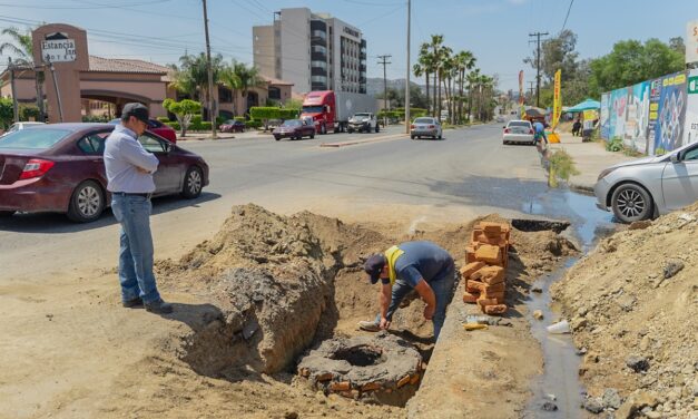 FINALIZA CESPTE TRABAJOS DE ALCANTARILLADO SANITARIO SOBRE BULEVAR BENITO JUÁREZ