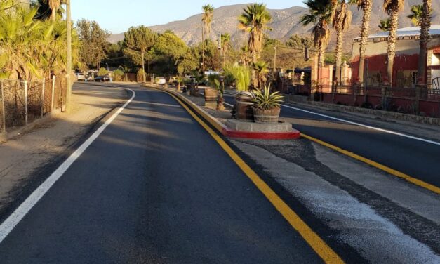 INVIRTIERON 10 MDP EN MANTENIMIENTO DE RED CARRETERA DEL VALLE DE GUADALUPE