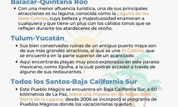 PUEBLOS MÁGICOS Y SUS PLAYAS SOLITARIAS