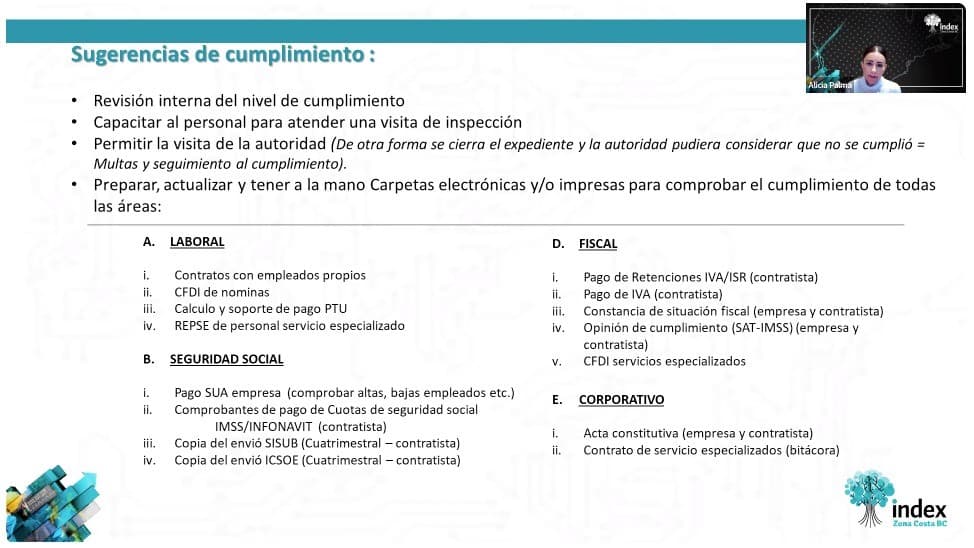 EMITEN RECOMENDACIONES PARA EL CUMPLIMIENTO DE LOS SERVICIOS ESPECIALIZADOS