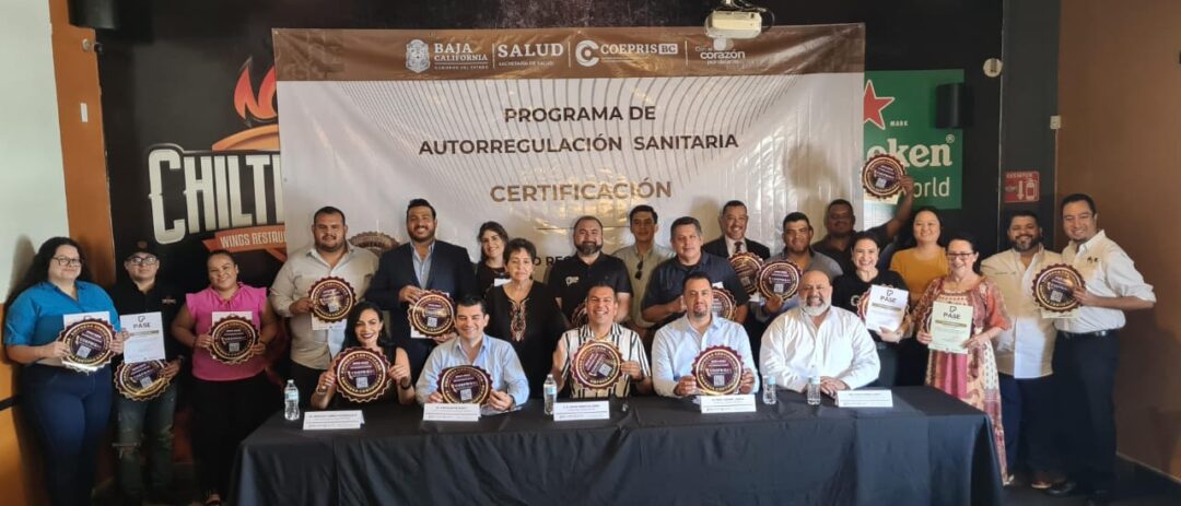 Certificó COEPRIS BC a restaurantes de Mexicali en programa PASE