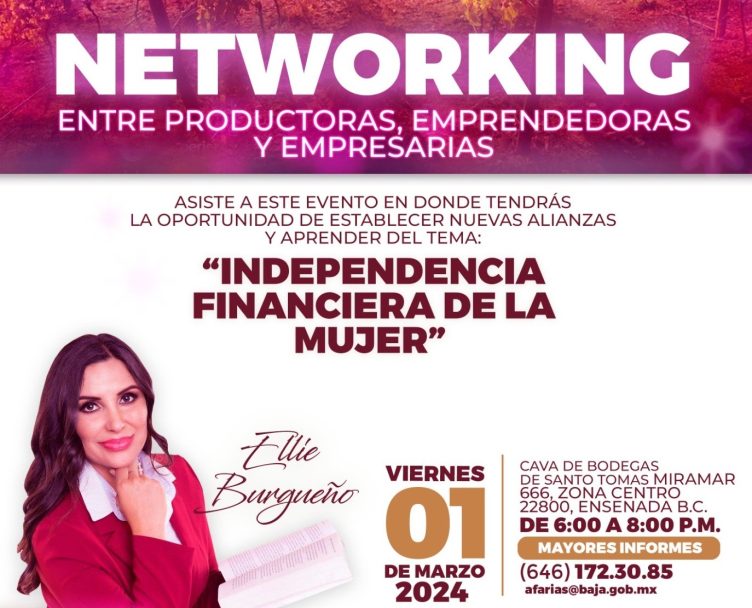 Invita SADERBC a mujeres a encuentro de networking en Ensenada