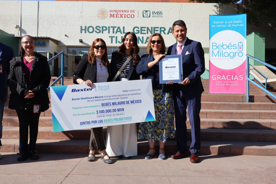 Aportó donativo Baxter para atención médica de bebés prematuros en Hospital General