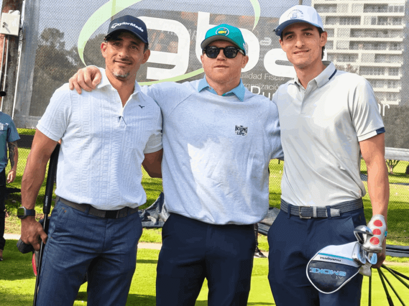 Participó Canelo en torneo de golf Fundación Mi Chante
