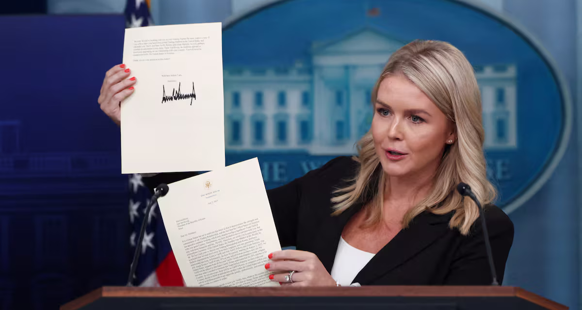Impone Trump aranceles a siete países; entrarán en vigor el 1 de agosto