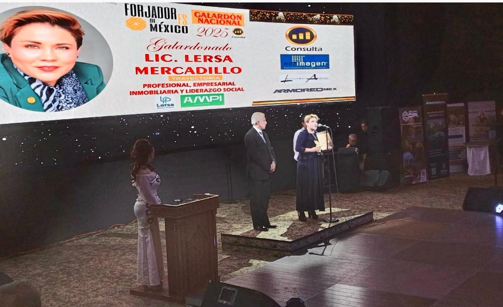 Recibe Presidenta de AMPI Tijuana Lersa Mercadillo el “Galardón Forjadores de México 2025”