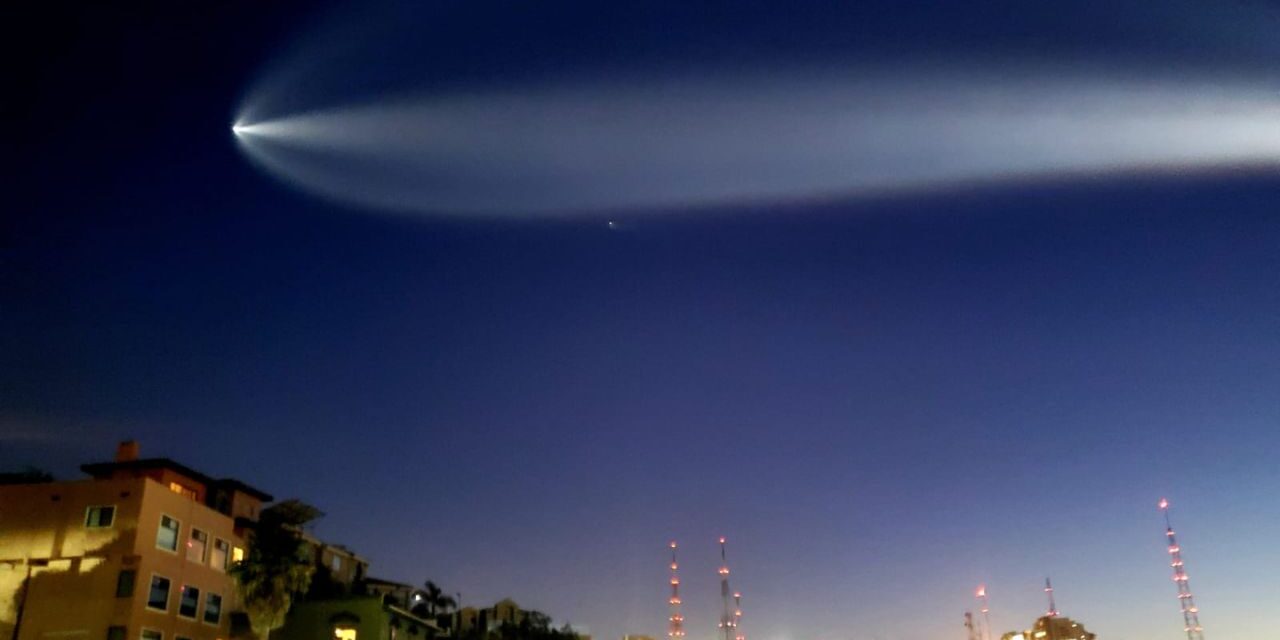 Fue visible el reingreso de SpaceX desde Tijuana