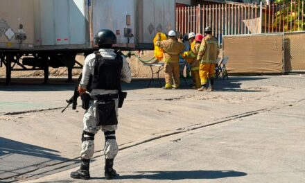 Incendio en contenedor con residuos químicos en fábrica de Ciudad Industrial