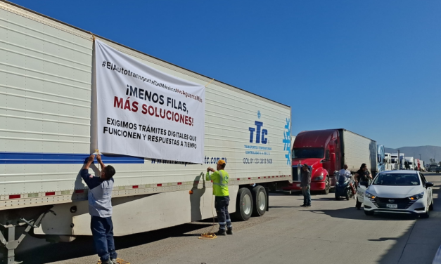 Protestan transportistas en Tijuana por inseguridad y costos