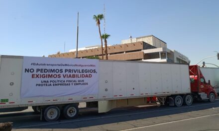 Vuelven a manifestarse transportistas en Mexicali